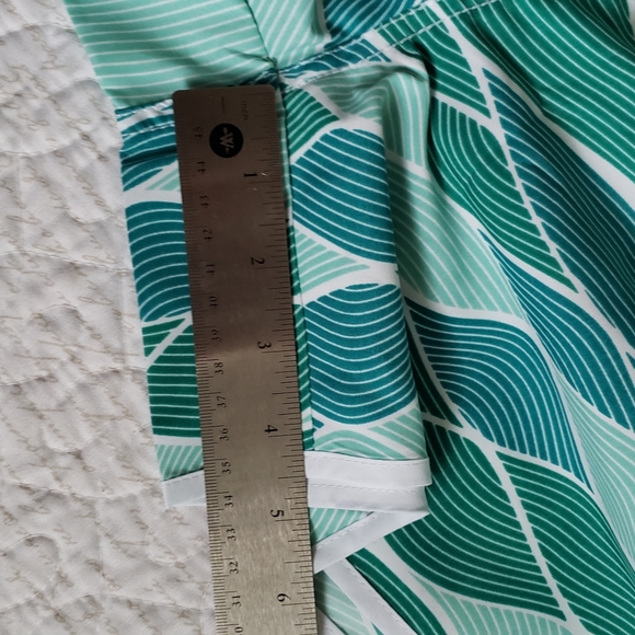 PREFER TO LIFE turquoise waves drawstring trunks - Picture 3 of 6